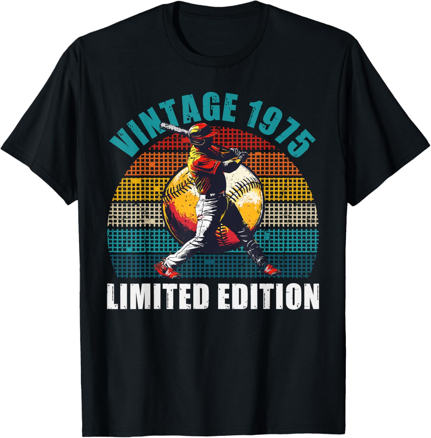 50 Yrs Old Retro Vintage 1975 Baseball Player 50th Birthday