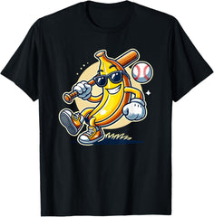 Banana Playing Baseball Fruit Lover Baseball Player
