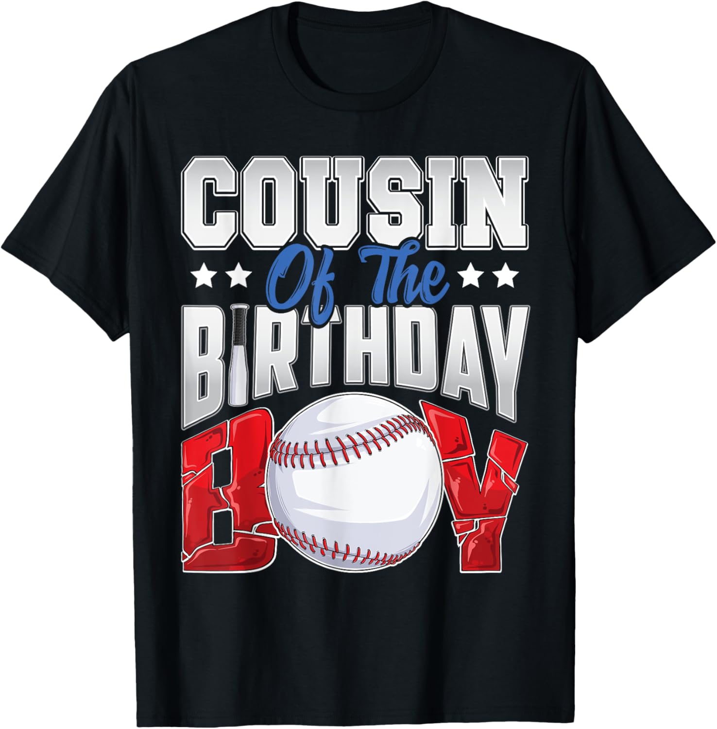 Cousin Baseball birthday Boy Family Baller b-day Party