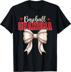 Baseball Grandma Coquette Bow Game Day Mothers Day