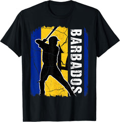 Barbadian Baseball Player Barbados Flag Baseball Fans