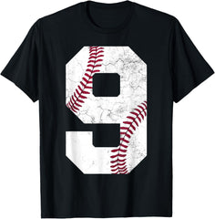 9th Birthday Gift Baseball Shirt Boys Kids Nine 9 2015