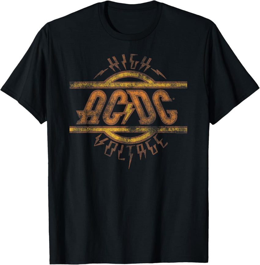 ACDC High Voltage Logo Distressed Rock Music Band