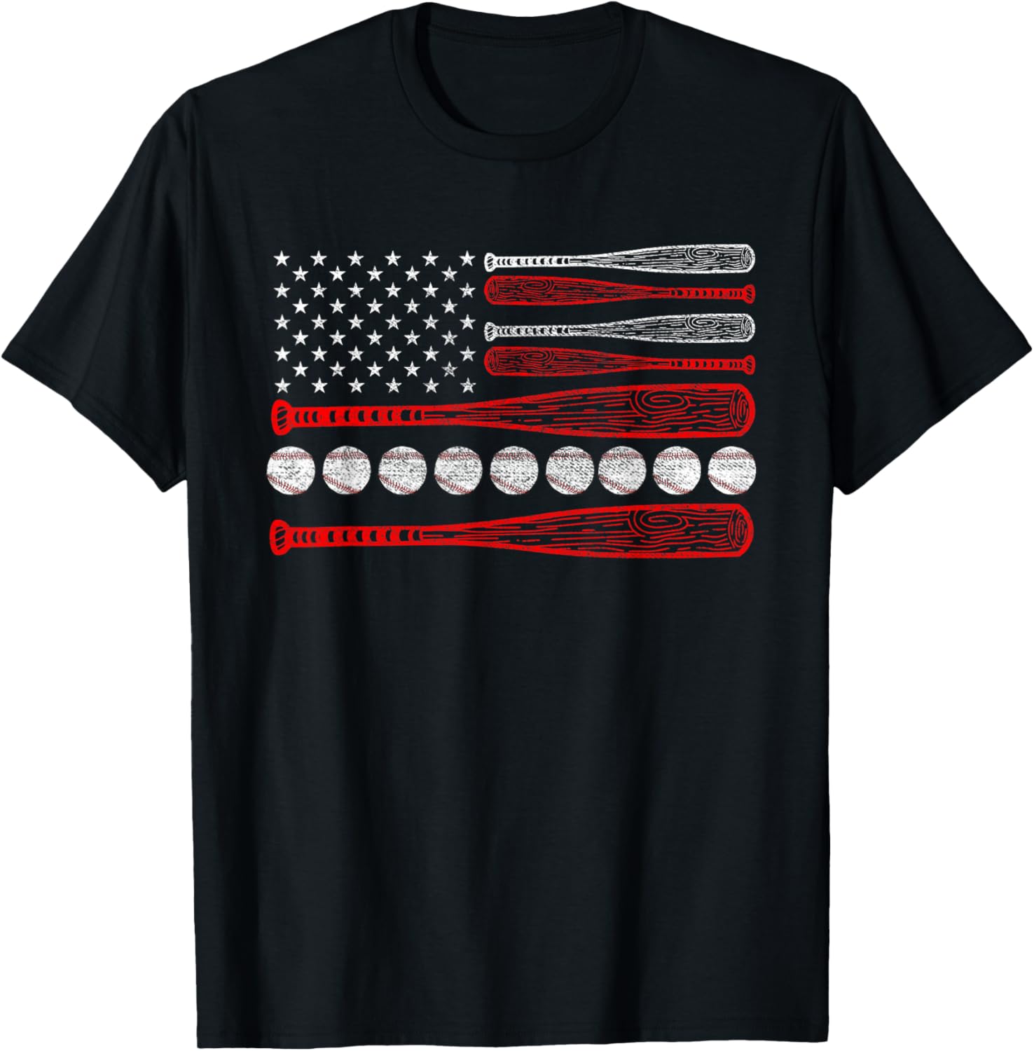 Vintage American Flag Baseball 4th July