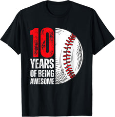 10 Year Old Baseball Shirt 10th Birthday Baseball Player
