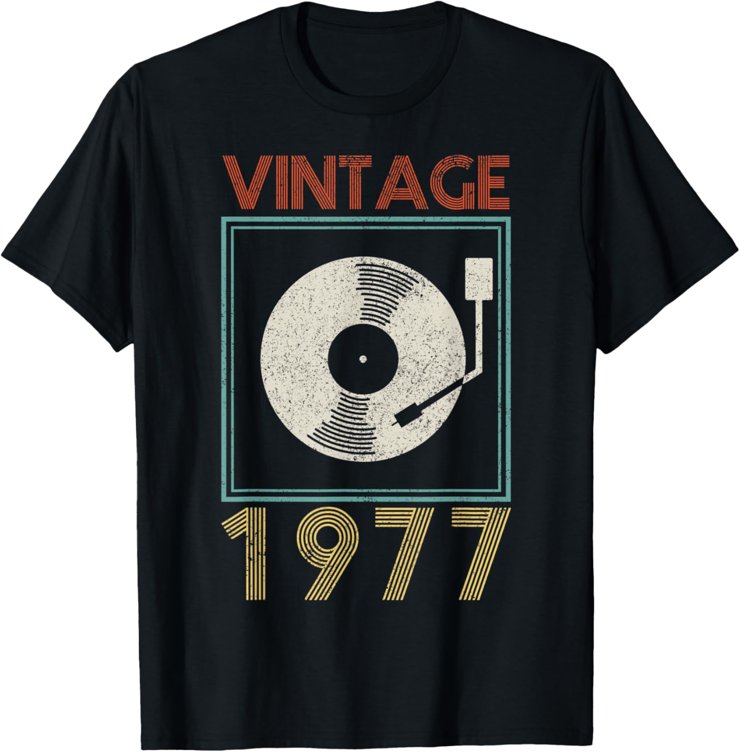 45th Birthday Vintage 1977 Retro Vinyl DJ Funny