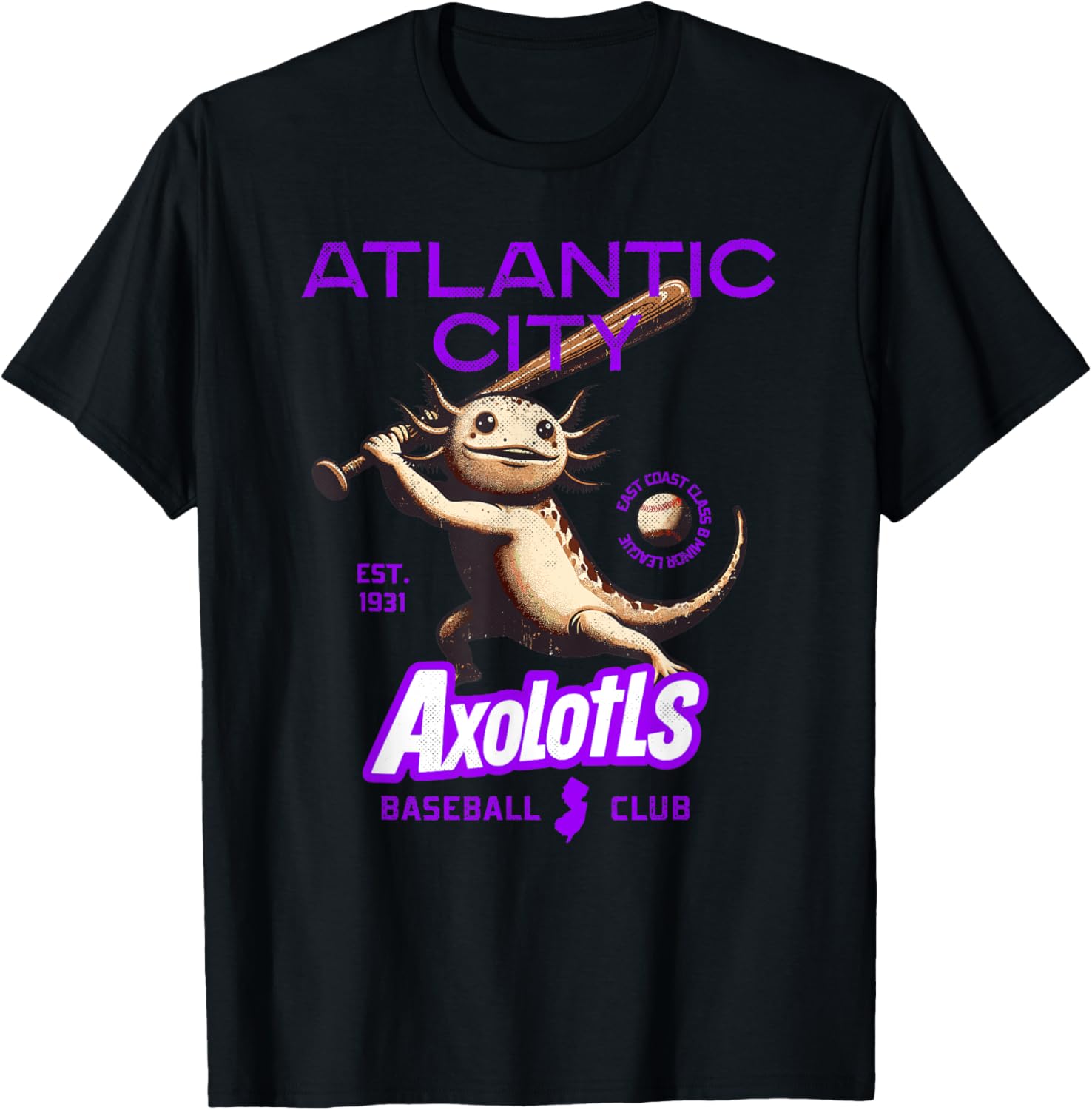 Atlantic City Axolotls Retro Minor League Baseball Team