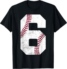 2019 6th Birthday Baseball Boys Kids Six 6 Years Old