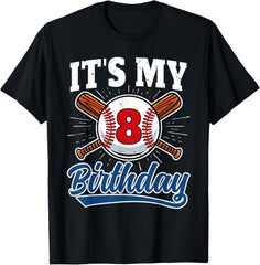 8 Years Old Kids Baseball Player 8th Birthday Party Boys