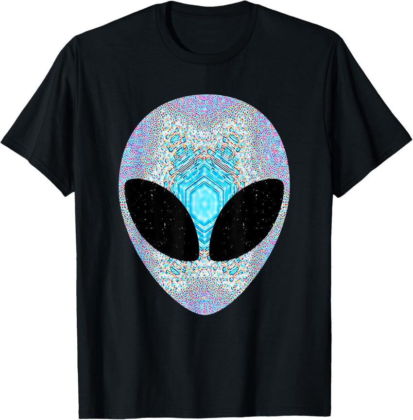 Alien Head Design Colorful Alien Rave Believe Ufo