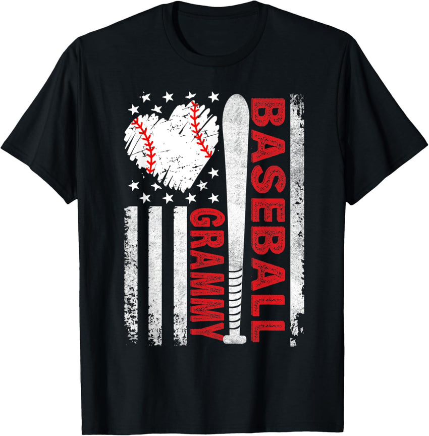 American Flag Baseball Grammy Baseball Heart