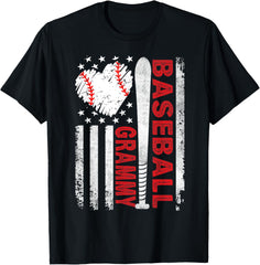 American Flag Baseball Grammy Baseball Heart