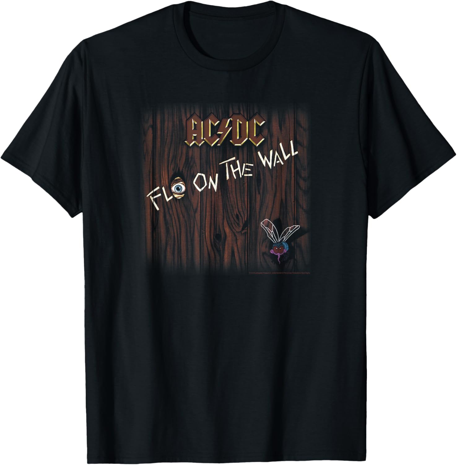 AC\/DC Unisex-Adults, Unisex-Kids Black Small Classic Fit Fly On The Wall Album