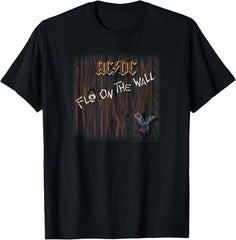 AC\/DC Unisex-Adults, Unisex-Kids Black Small Classic Fit Fly On The Wall Album