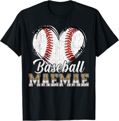 Softball Baseball Maemae Heart Leopard Print Mother's Day