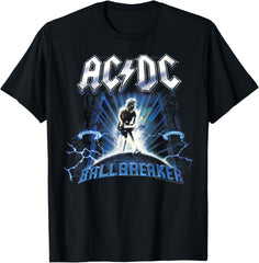 AC\/DC - Ballbreaker T-Shirt - Unisex-Adults & Kids - AC\/DC Fans - Black - Small - Short Sleeve -