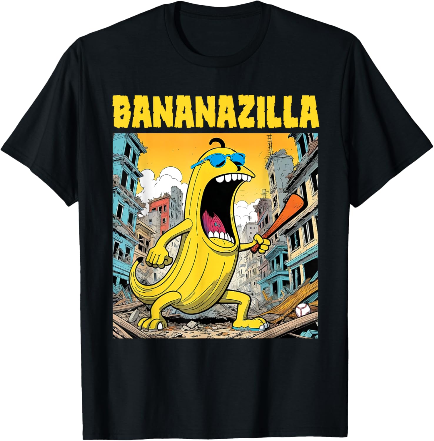 Bananazilla Banana Baseball Monster Bananas Kids Youth Boys