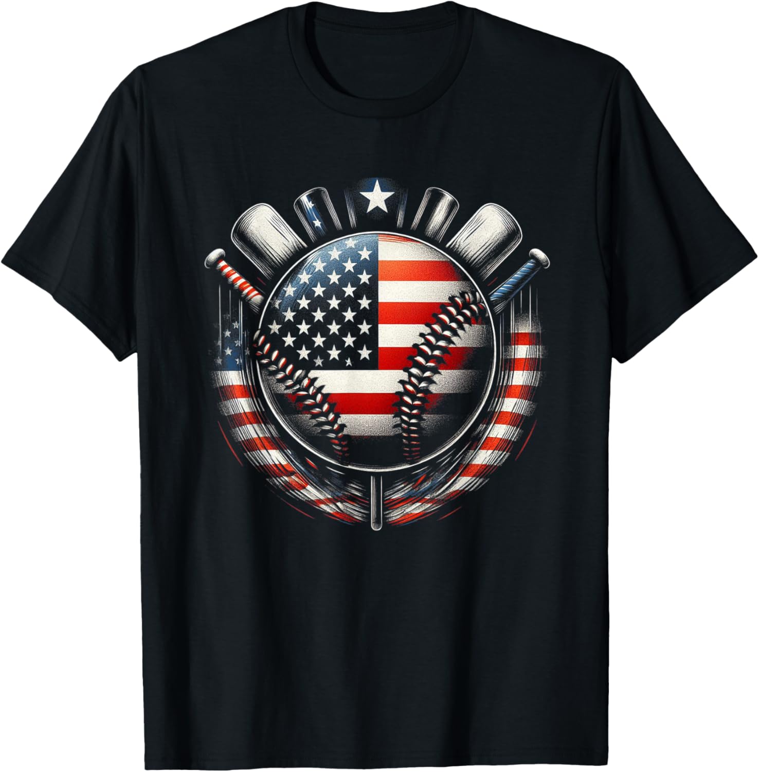 Baseball 4th Of July Men USA American Flag Boys Patriotic