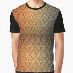 Radiating Flower Pattern Graphic T-Shirt