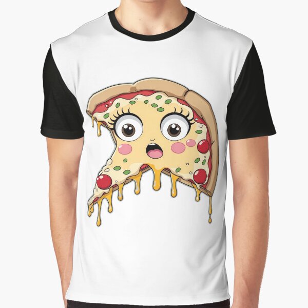 Funny pizza slice with big eyes Graphic T-Shirt