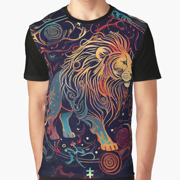 Majestic Leo Zodiac Graphic T-Shirt