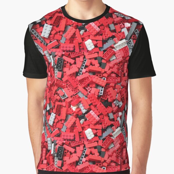 Loads Of Bricks Red Graphic T Shirt
