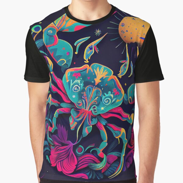 Classy Cancer Zodiac Pattern Graphic T-Shirt