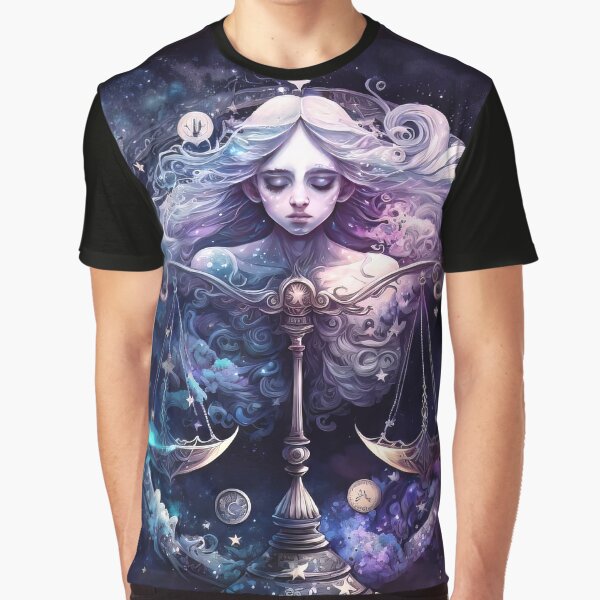 Beautiful Libra Zodiac Graphic T-Shirt