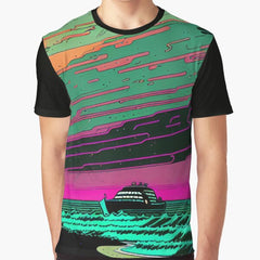 Aesthetic Boat Graphic T Shirt
