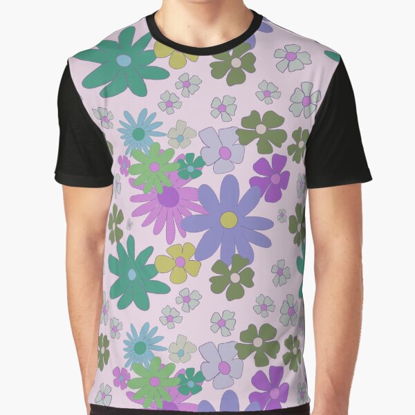 Retro 60s Flower Power Graphic T-Shirt