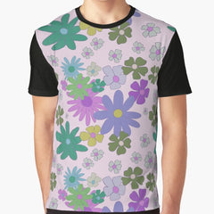 Retro 60s Flower Power Graphic T-Shirt