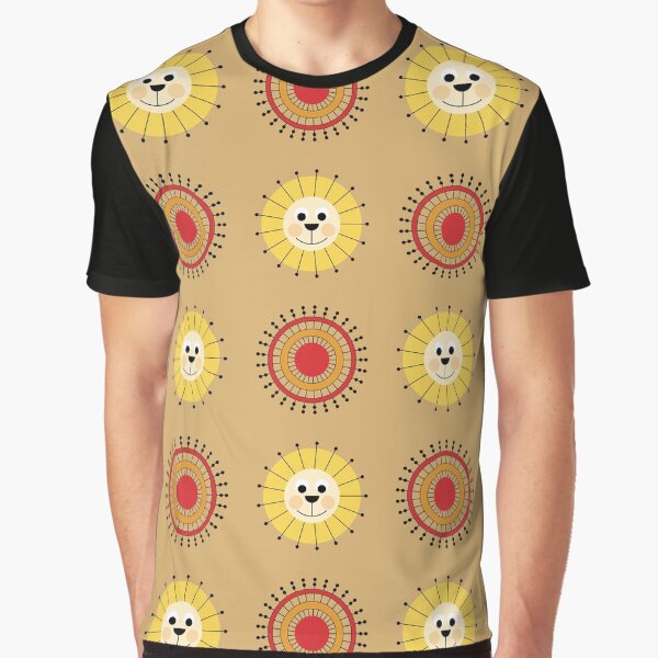 Flower and Lion Graphic T-Shirt