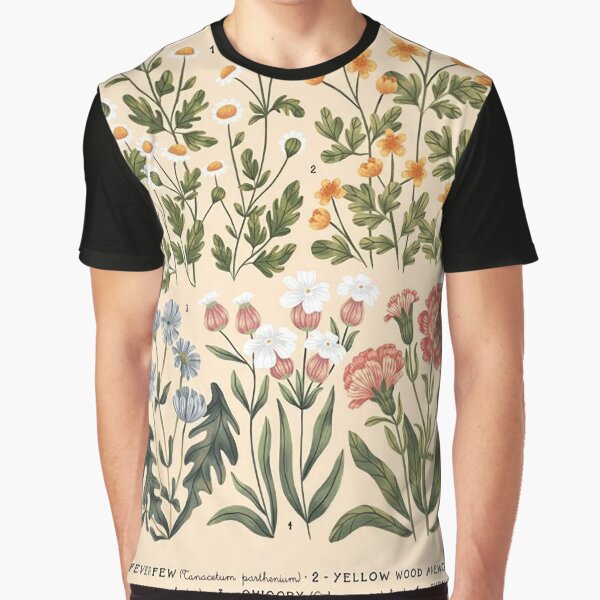 Vintage Wild Flower Graphic T-Shirt
