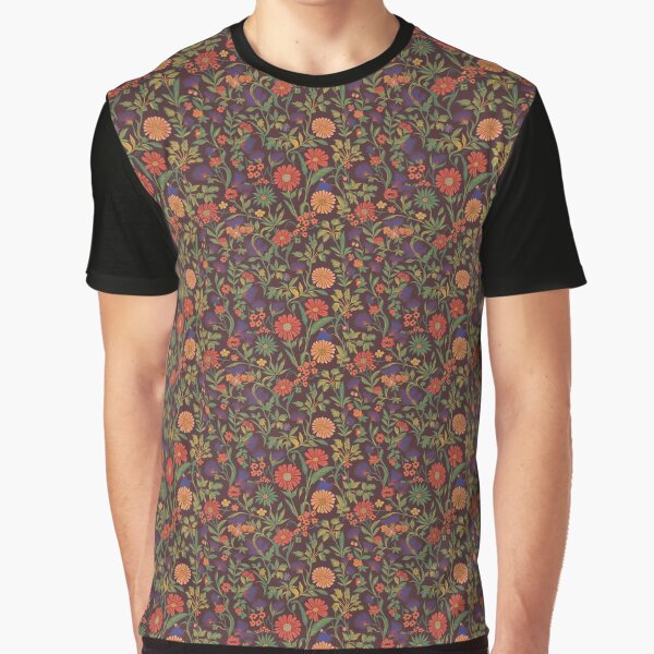 70s retro florals design in muted colours Graphic T-Shirt