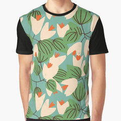 Mid Summer Bold Blue - modern floral Graphic T-Shirt