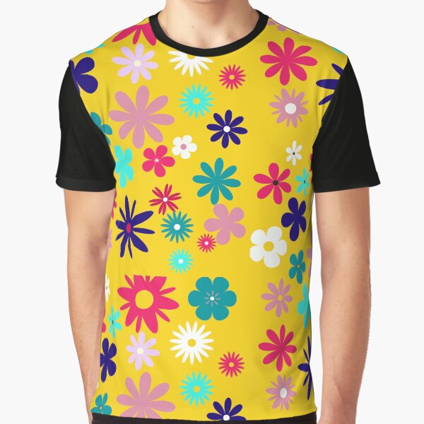 Retro Flower Power Graphic T-Shirt