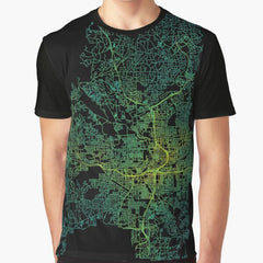Atlanta Georgia Usa Street Network Map Graphic Graphic T Shirt