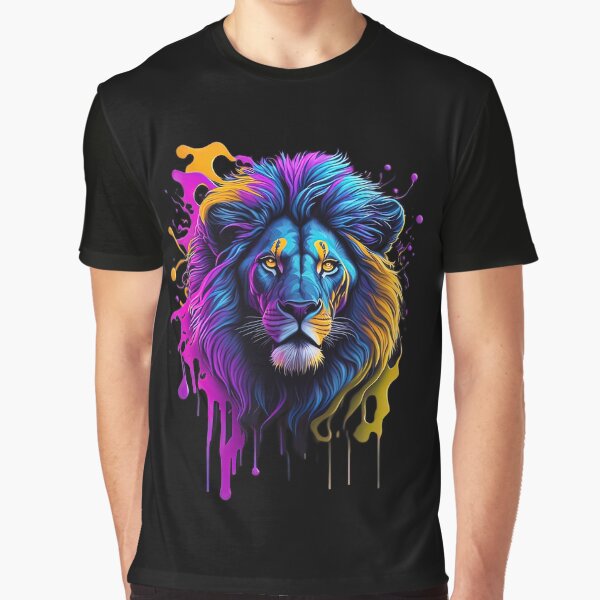 Charismatic Rainbow Lion 2 Graphic T-Shirt