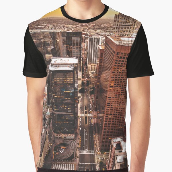 aerial view of los angeles downtown Graphic T-Shirt