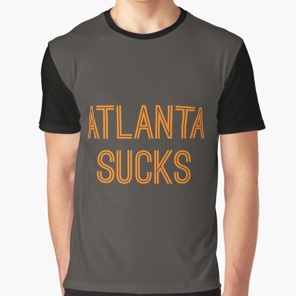 Atlanta Sucks - Pewter/Orange (Tampa Bay) Graphic T-Shirt