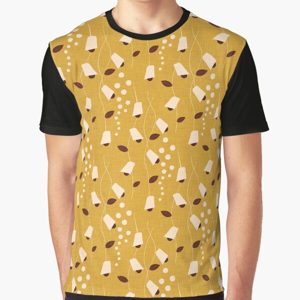 70s Vines Floral Mustard Graphic T-Shirt