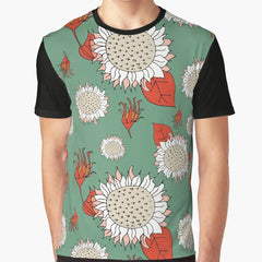 Sunflower Green #retro-botanical Graphic T-Shirt