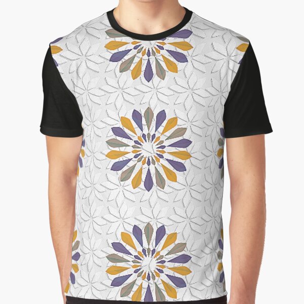 retro flower print Graphic T-Shirt