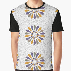 retro flower print Graphic T-Shirt