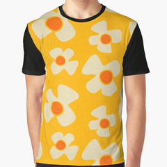 New Flower Daisy Yellow Graphic T-Shirt
