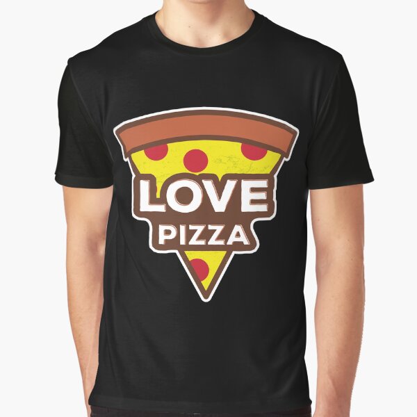 Pizza Love Illustrative Graphic T-Shirt