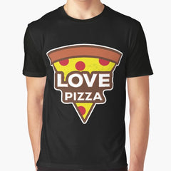 Pizza Love Illustrative Graphic T-Shirt