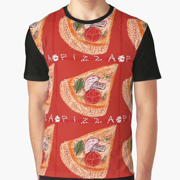 My Favorite Color Is Pizza Humor Embroidery Graphic T-Shirt