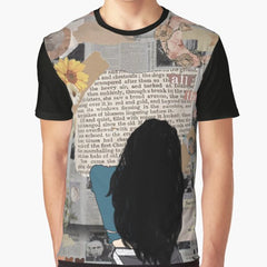 Aesthetic Girl Vintage Papers Graphic T Shirt