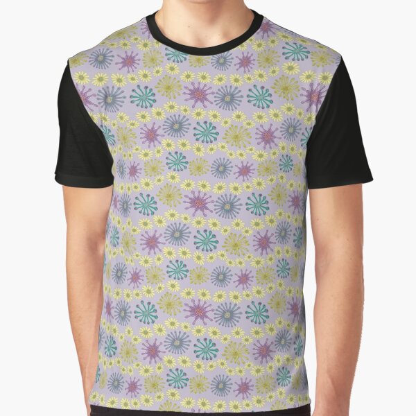 African Daisies And Just Daisies In A Wave Fun And Colorful Graphic T Shirt